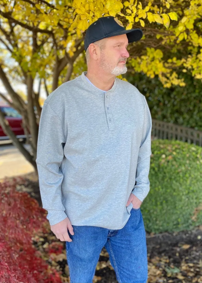MarshLUX Henley Performance Shirt - Light Grey