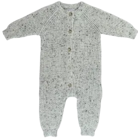 Mebie Baby - Chunky Knit Romper in Heather Grey