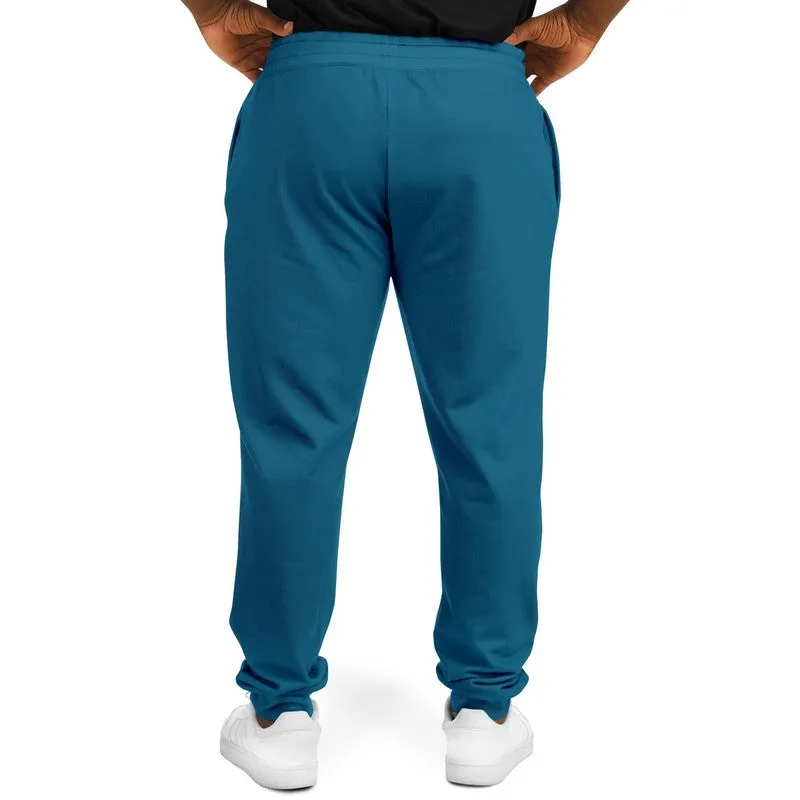Medium Dark Cyan Joggers | Unisex | with PLUS sizes | Medium Dark Pure Cyan | C100M0Y0K60