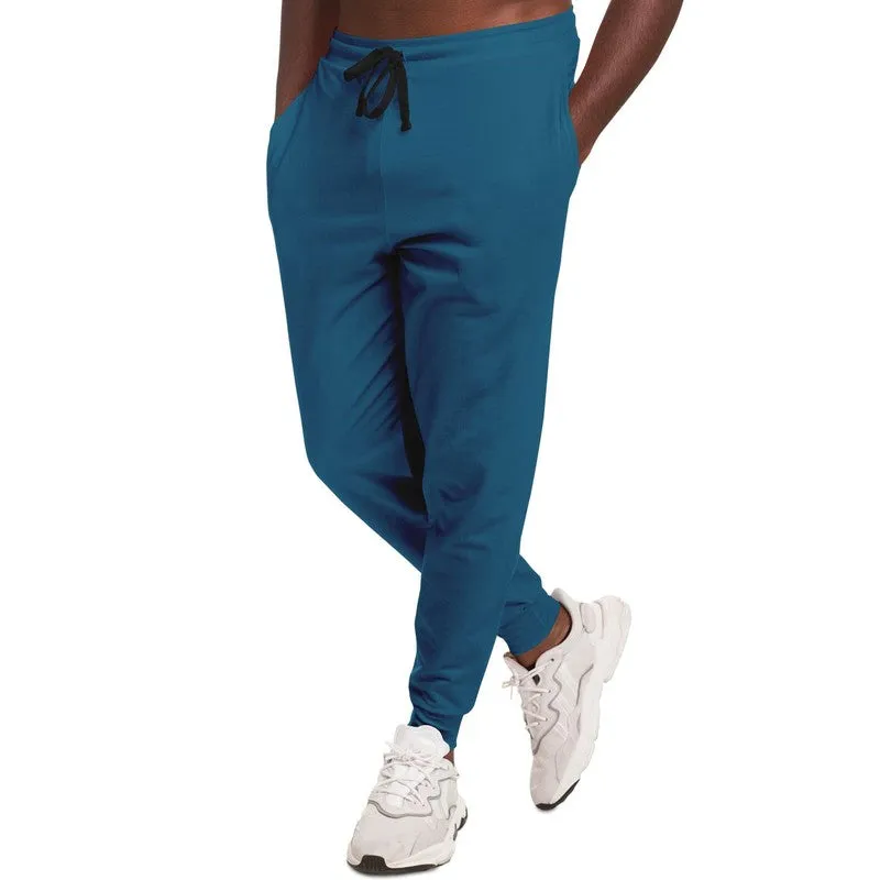 Medium Dark Cyan Joggers | Unisex | with PLUS sizes | Medium Dark Pure Cyan | C100M0Y0K60