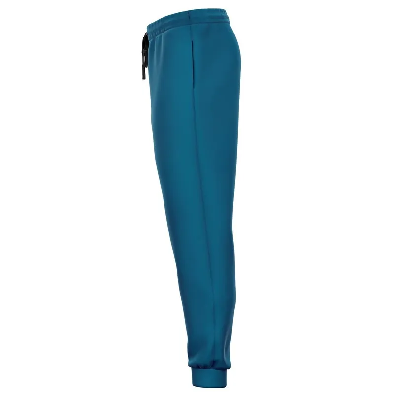 Medium Dark Cyan Joggers | Unisex | with PLUS sizes | Medium Dark Pure Cyan | C100M0Y0K60
