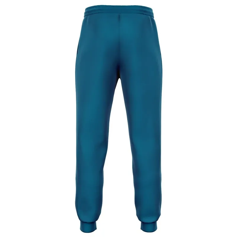 Medium Dark Cyan Joggers | Unisex | with PLUS sizes | Medium Dark Pure Cyan | C100M0Y0K60