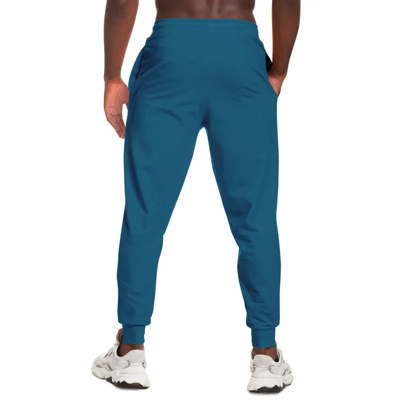 Medium Dark Cyan Joggers | Unisex | with PLUS sizes | Medium Dark Pure Cyan | C100M0Y0K60