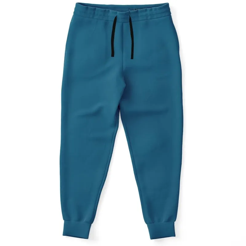 Medium Dark Cyan Joggers | Unisex | with PLUS sizes | Medium Dark Pure Cyan | C100M0Y0K60