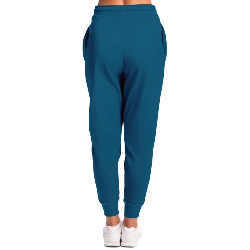 Medium Dark Cyan Joggers | Unisex | with PLUS sizes | Medium Dark Pure Cyan | C100M0Y0K60