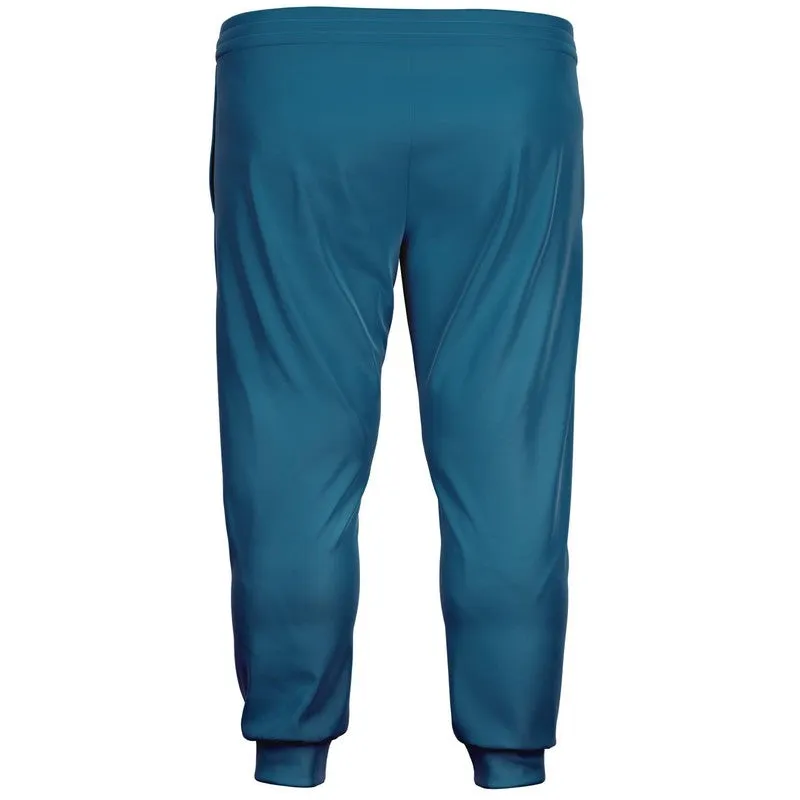 Medium Dark Cyan Joggers | Unisex | with PLUS sizes | Medium Dark Pure Cyan | C100M0Y0K60