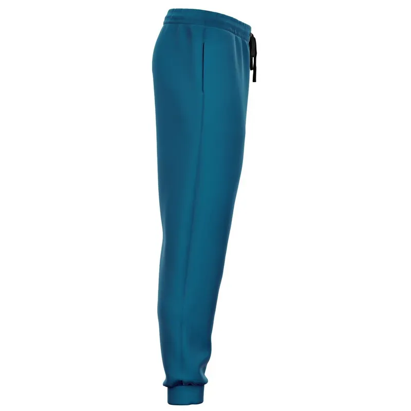 Medium Dark Cyan Joggers | Unisex | with PLUS sizes | Medium Dark Pure Cyan | C100M0Y0K60