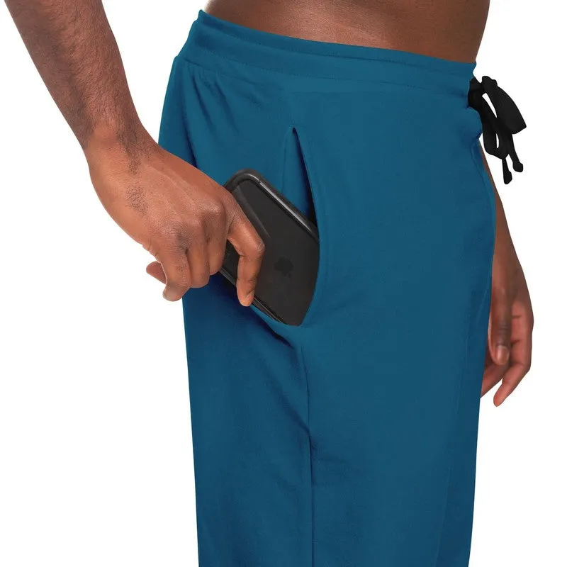 Medium Dark Cyan Joggers | Unisex | with PLUS sizes | Medium Dark Pure Cyan | C100M0Y0K60