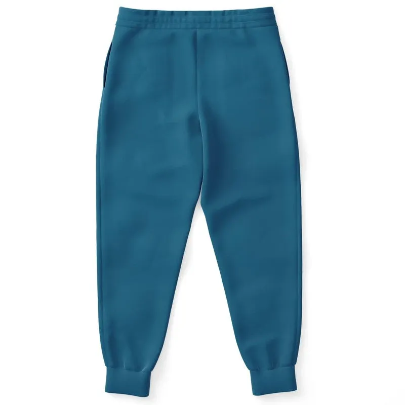 Medium Dark Cyan Joggers | Unisex | with PLUS sizes | Medium Dark Pure Cyan | C100M0Y0K60