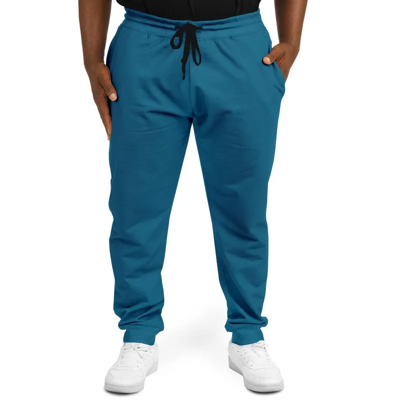 Medium Dark Cyan Joggers | Unisex | with PLUS sizes | Medium Dark Pure Cyan | C100M0Y0K60