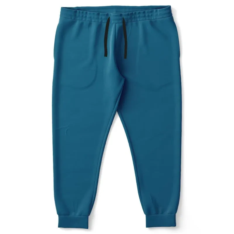 Medium Dark Cyan Joggers | Unisex | with PLUS sizes | Medium Dark Pure Cyan | C100M0Y0K60