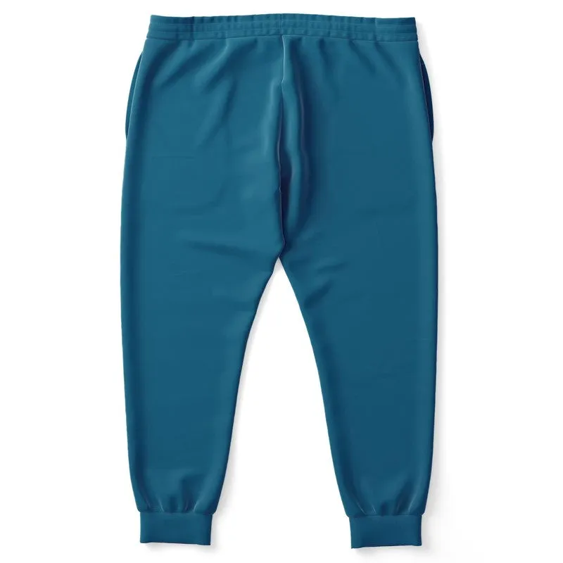 Medium Dark Cyan Joggers | Unisex | with PLUS sizes | Medium Dark Pure Cyan | C100M0Y0K60