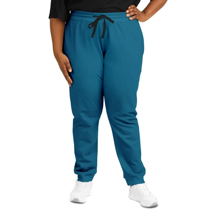 Medium Dark Cyan Joggers | Unisex | with PLUS sizes | Medium Dark Pure Cyan | C100M0Y0K60