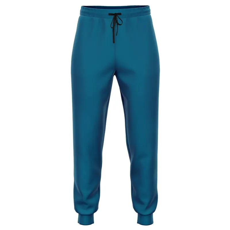 Medium Dark Cyan Joggers | Unisex | with PLUS sizes | Medium Dark Pure Cyan | C100M0Y0K60