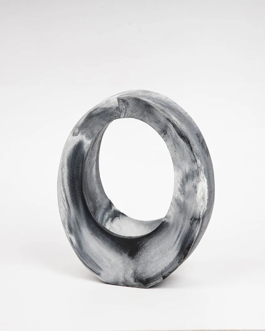 Modern Minimalist Moon Basket Concrete Planter | 8 x 8 x 3 inches