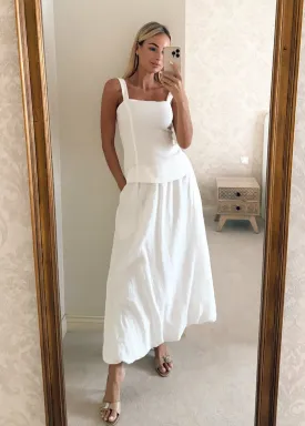 Odile Linen Bubble Maxi Skirt