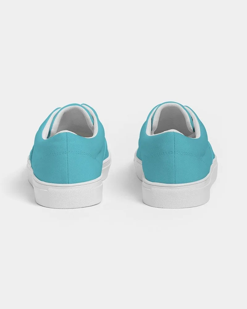 Pastel Warm Cyan Women's Canvas Sneakers | Women's | Bright Pastel Warm Cyan | C60M0Y15K0