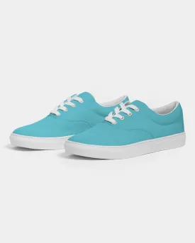 Pastel Warm Cyan Women's Canvas Sneakers | Women's | Bright Pastel Warm Cyan | C60M0Y15K0