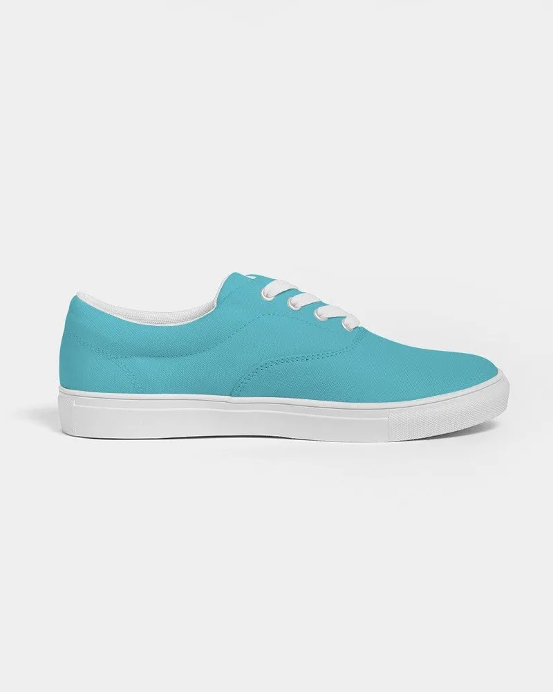 Pastel Warm Cyan Women's Canvas Sneakers | Women's | Bright Pastel Warm Cyan | C60M0Y15K0