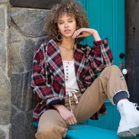 Plaid Button Front Jacket