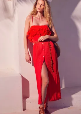 Quincy Pleated Maxi Skirt