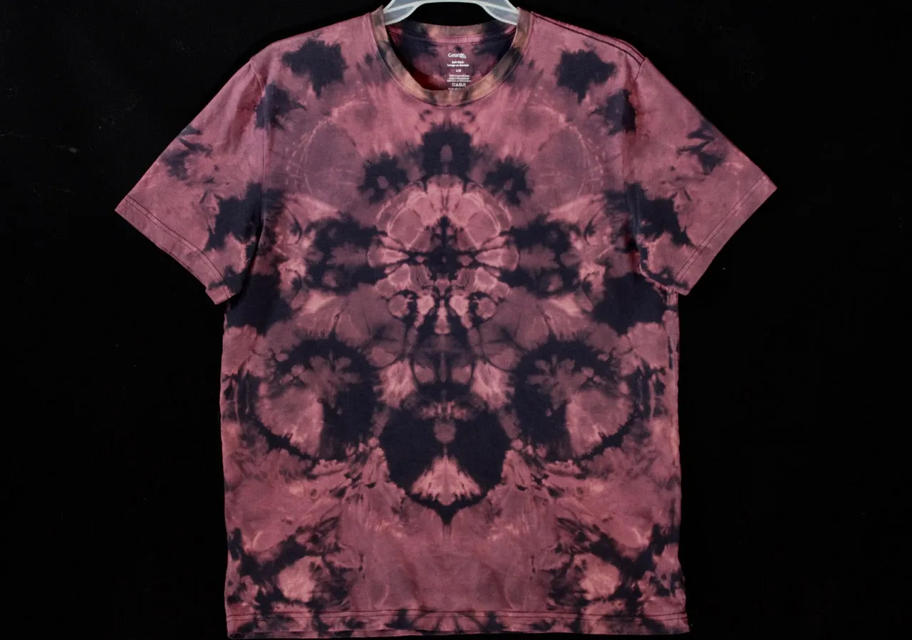 Reg. Cotton T shirt Monochromatic  Large #2771  Mandala design $80