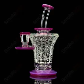 Reverse Beaker 2.0 (Greasy Glass) Rosaline over Icewater Avant-Garde Glass
