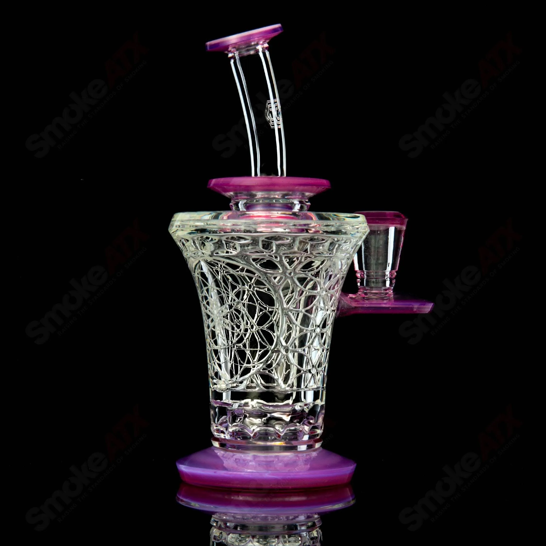 Reverse Beaker 2.0 (Greasy Glass) Rosaline over Icewater Avant-Garde Glass
