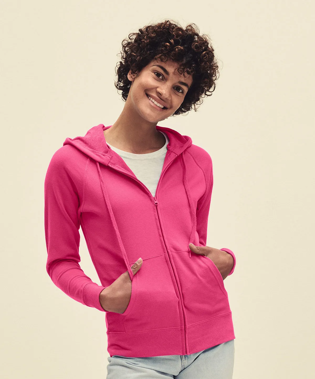 Royal Blue - Women's lightweight hooded sweatshirt jacket