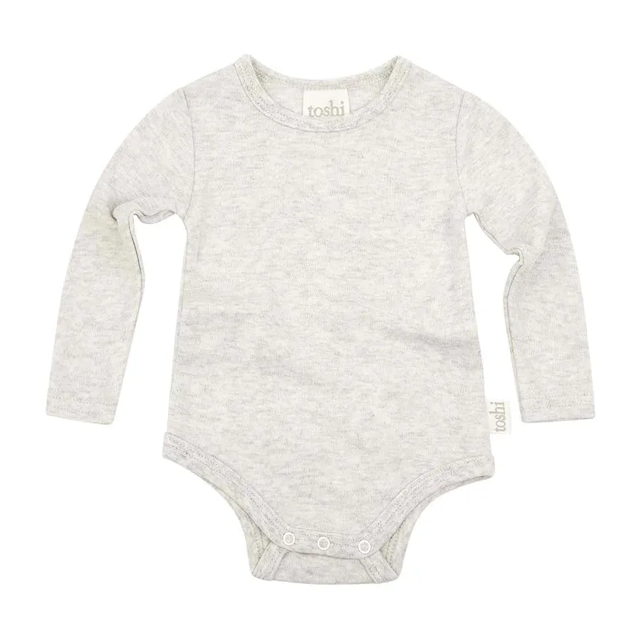 Toshi Organic Long Sleeve Bodysuit - Dreamtime / Pebble