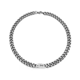 Trendy Letters Cuban Titanium Steel Necklace
