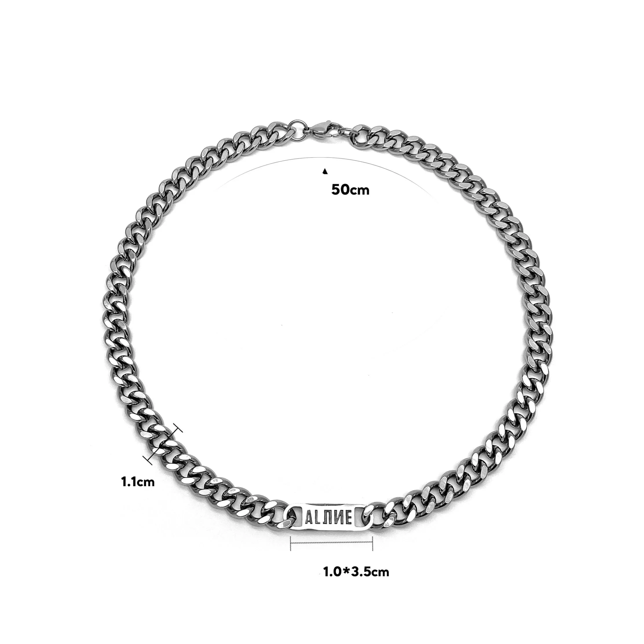 Trendy Letters Cuban Titanium Steel Necklace