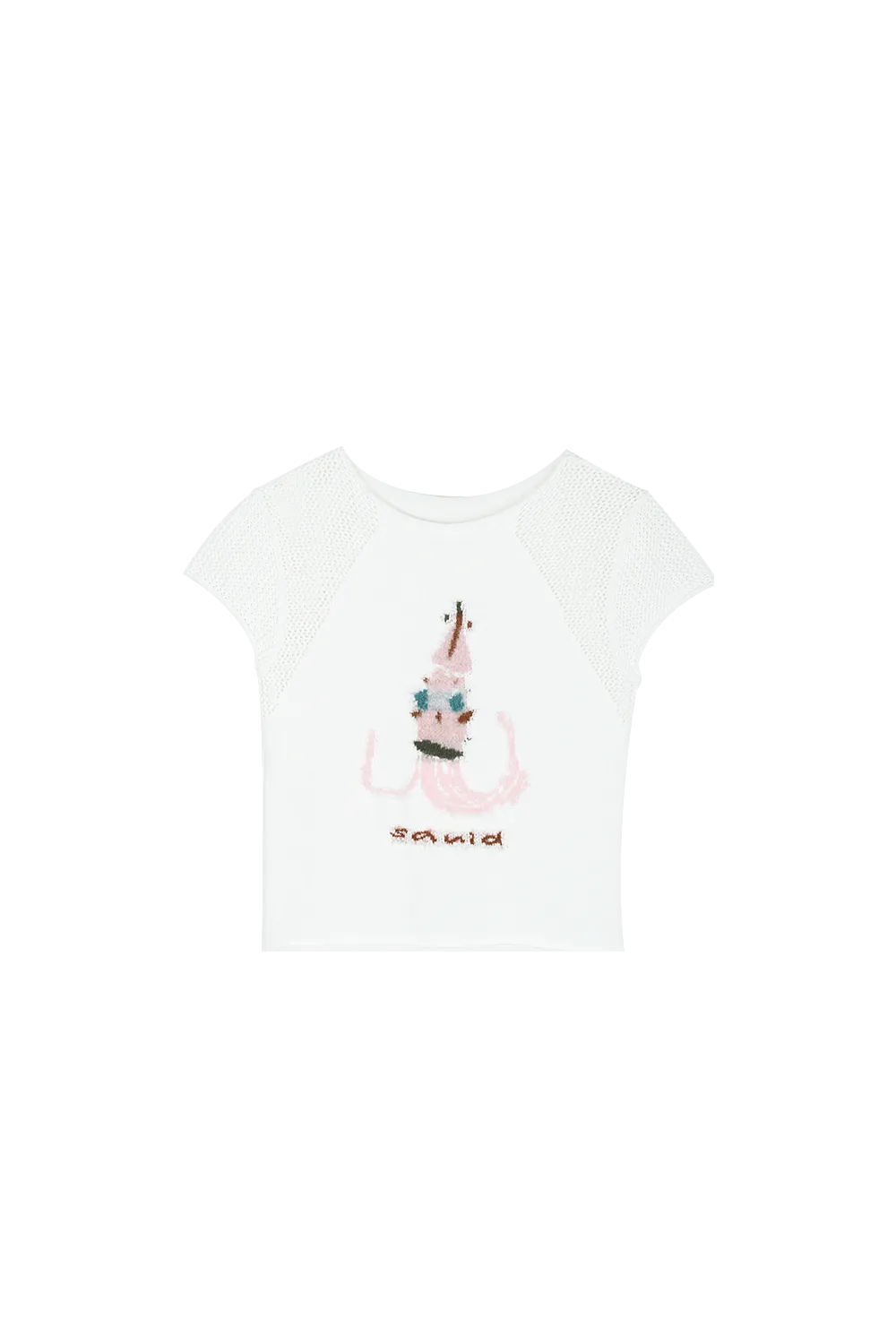 White Printing T-shirt for Women